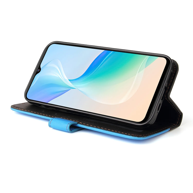 For vivo Y76 5G/Y76S Stitching-Color Horizontal Flip Leather Case