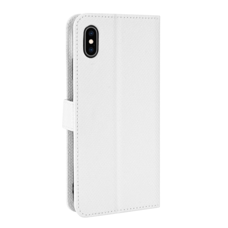 For iPhone X / XS Diamond Texture Leather Phone Case