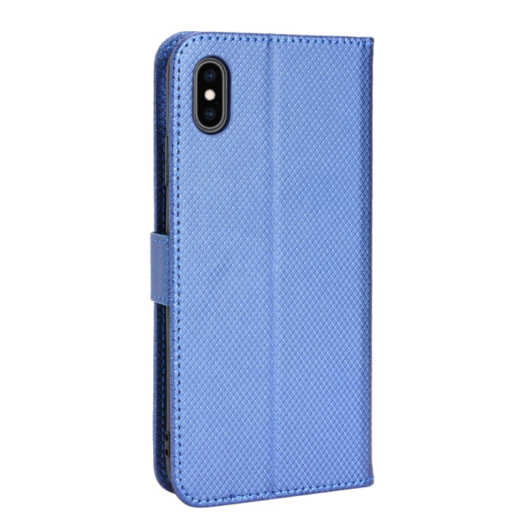For iPhone X / XS Diamond Texture Leather Phone Case