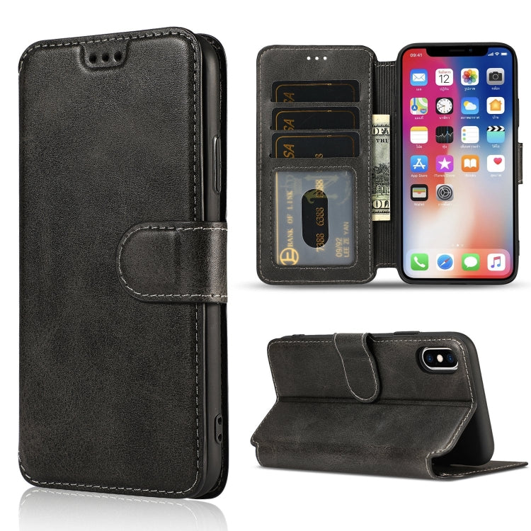 For iPhone X / XS Shockproof PU + TPU Leather Phone Case