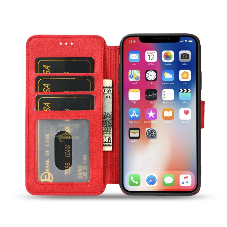 For iPhone X / XS Shockproof PU + TPU Leather Phone Case