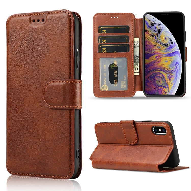 For iPhone XS Max Shockproof PU + TPU Leather Phone Case