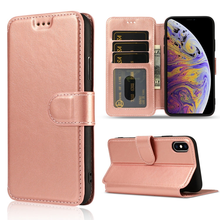For iPhone XS Max Shockproof PU + TPU Leather Phone Case