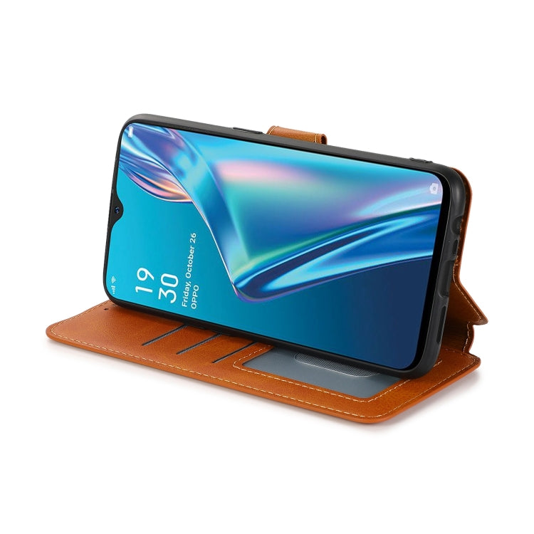 For OPPO A7 Shockproof PU + TPU Leather Phone Case