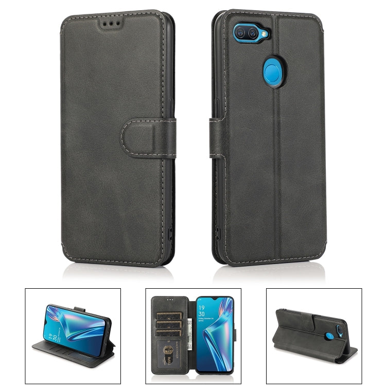 For OPPO A7 Shockproof PU + TPU Leather Phone Case