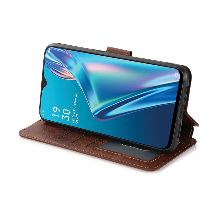 For OPPO A7 Shockproof PU + TPU Leather Phone Case