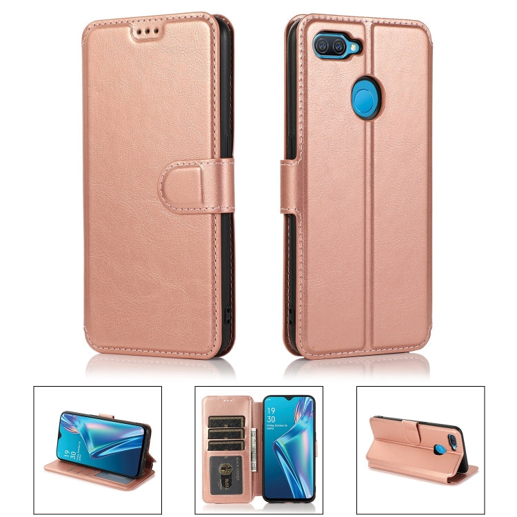 For OPPO A7 Shockproof PU + TPU Leather Phone Case