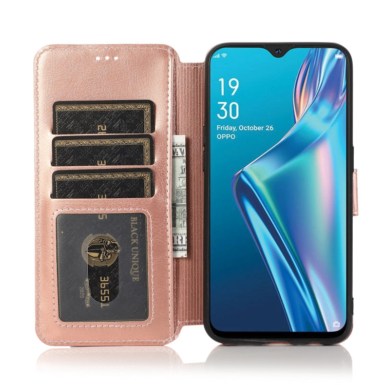 For OPPO A7 Shockproof PU + TPU Leather Phone Case