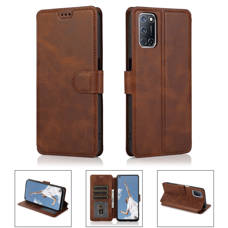 For OPPO A52 Shockproof PU + TPU Leather Phone Case
