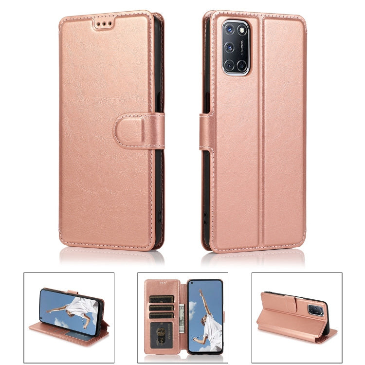 For OPPO A52 Shockproof PU + TPU Leather Phone Case