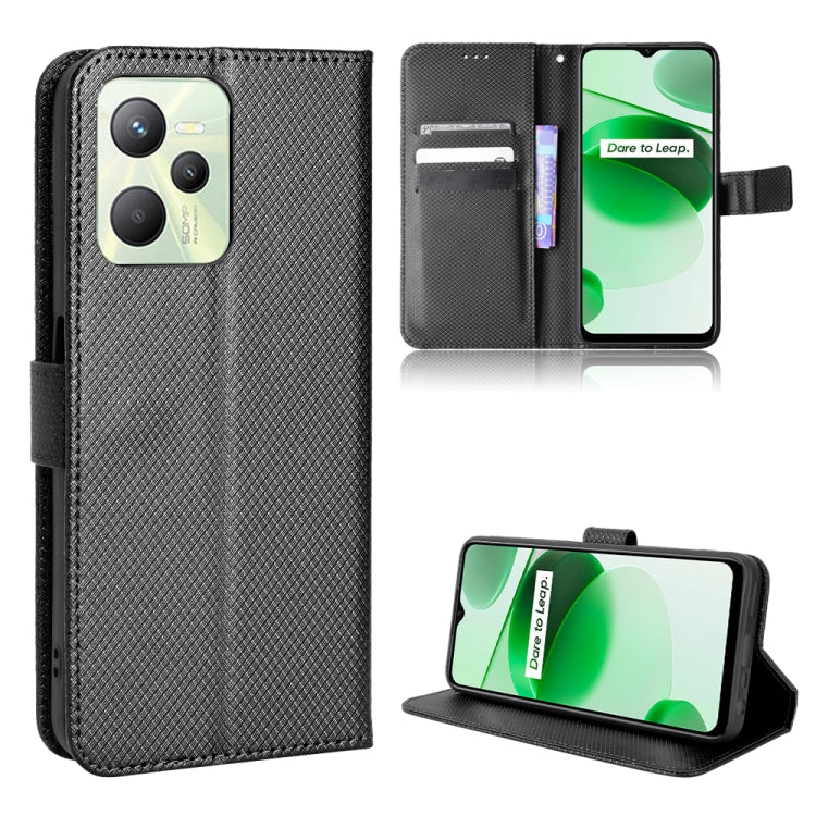 For OPPO Realme C35 Diamond Texture Leather Phone Case