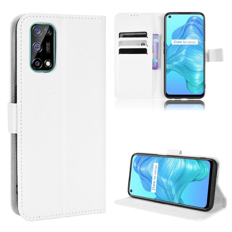 For OPPO Realme V5 5G / Q2 / 7 5G Diamond Texture Leather Phone Case