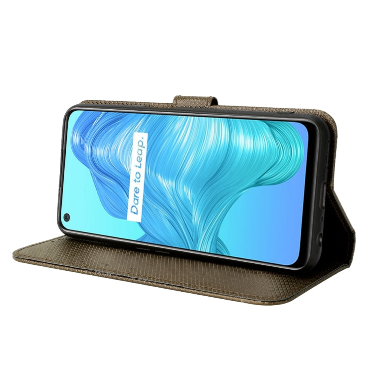 For OPPO Realme V5 5G / Q2 / 7 5G Diamond Texture Leather Phone Case