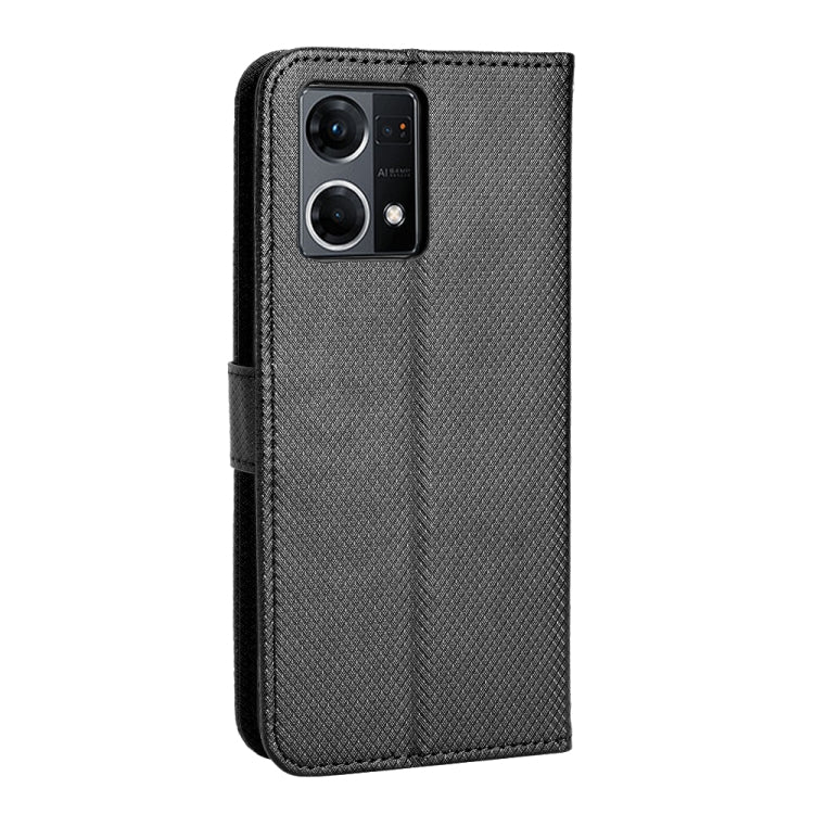 For OPPO Reno7 4G / F21 Pro Diamond Texture Leather Phone Case