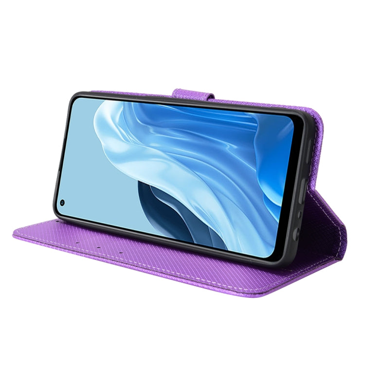 For OPPO Reno7 4G / F21 Pro Diamond Texture Leather Phone Case