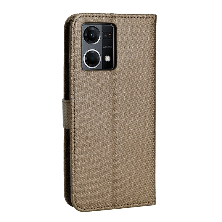 For OPPO Reno7 4G / F21 Pro Diamond Texture Leather Phone Case