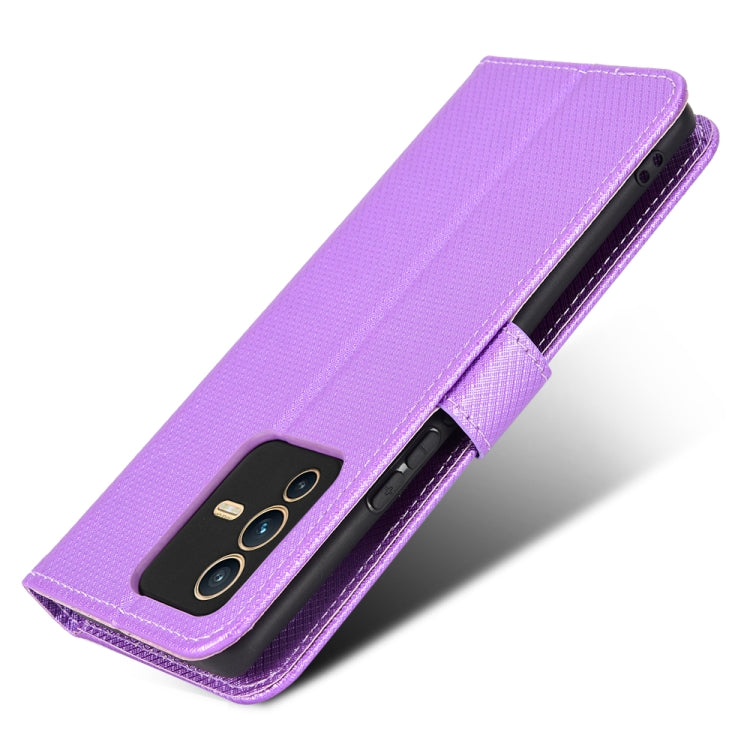 For vivo S12 / V23 5G Diamond Texture Leather Phone Case