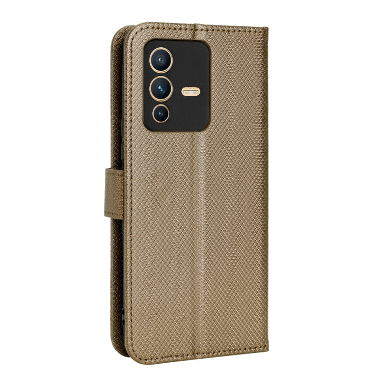 For vivo S12 / V23 5G Diamond Texture Leather Phone Case