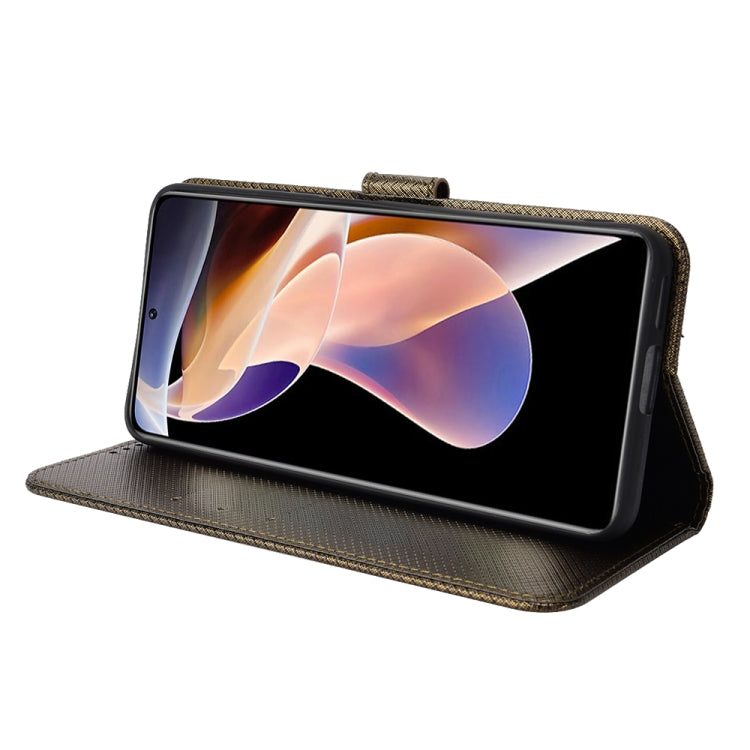 For Xiaomi Poco X4 NFC /Redmi Note 11 Pro China Diamond Texture Leather Phone Case