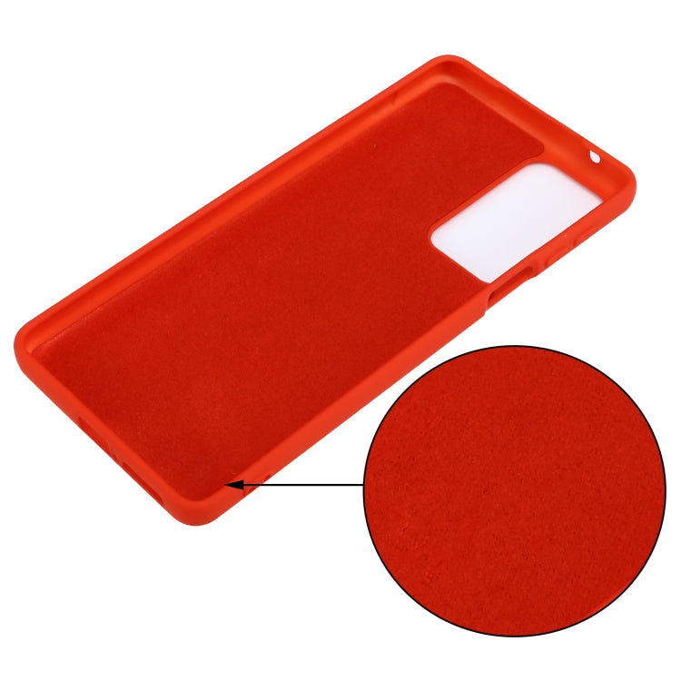 For Motorola Moto Edge 20 Pro Pure Color Liquid Silicone Shockproof Full Coverage Phone Case