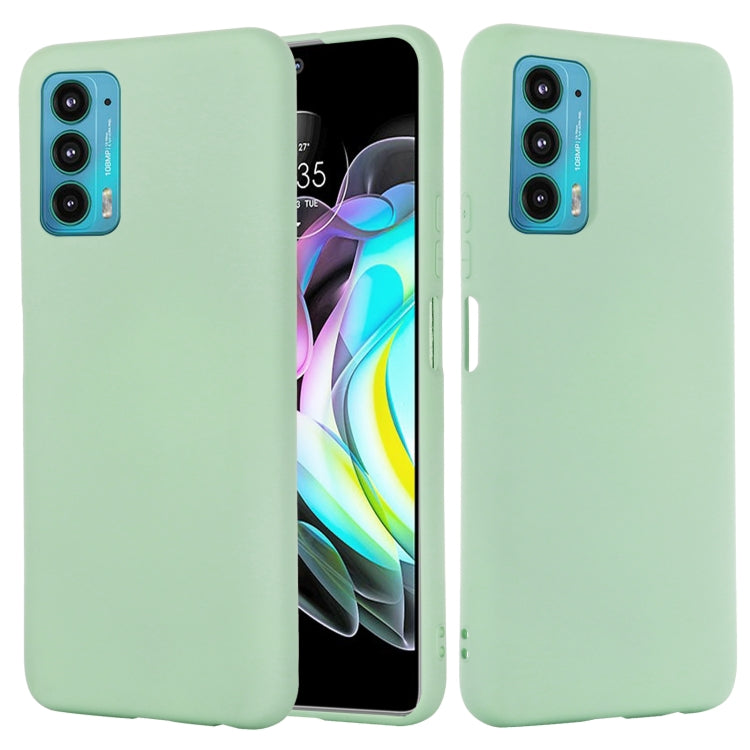 For Motorola Moto Edge 20 Pro Pure Color Liquid Silicone Shockproof Full Coverage Phone Case