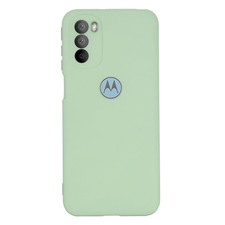 For Motorola Moto G51 5G Pure Color Liquid Silicone Shockproof Full Coverage Phone Case