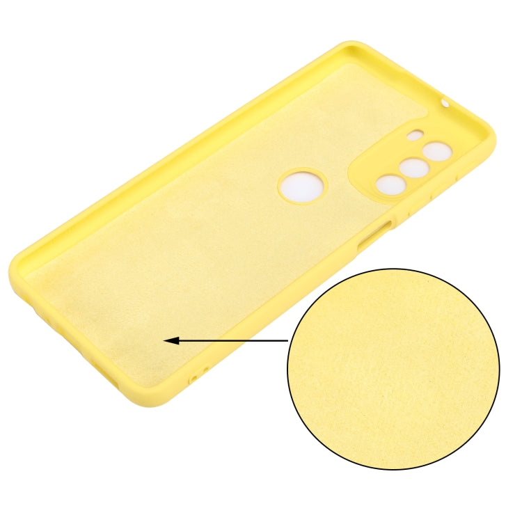 For Motorola Moto G51 5G Pure Color Liquid Silicone Shockproof Full Coverage Phone Case