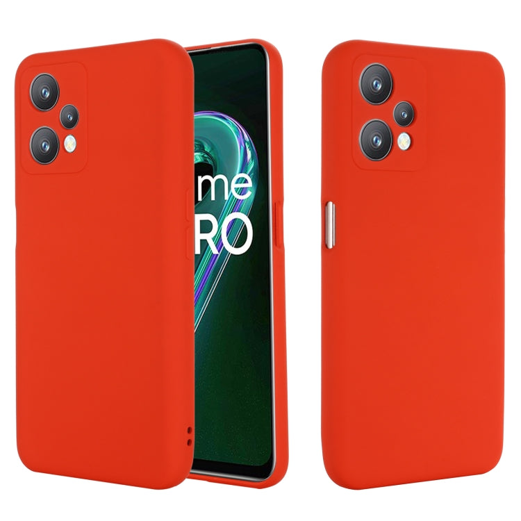 For OPPO Realme 9 Pro 5G Global Pure Color Liquid Silicone Shockproof Full Coverage Phone Case
