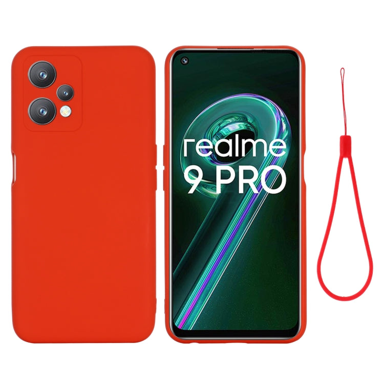 For OPPO Realme 9 Pro 5G Global Pure Color Liquid Silicone Shockproof Full Coverage Phone Case
