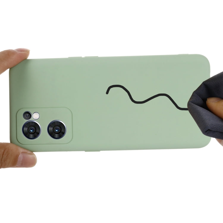 For OPPO Reno7 5G Global / Find X5 Lite Pure Color Liquid Silicone Shockproof Full Coverage Phone Case