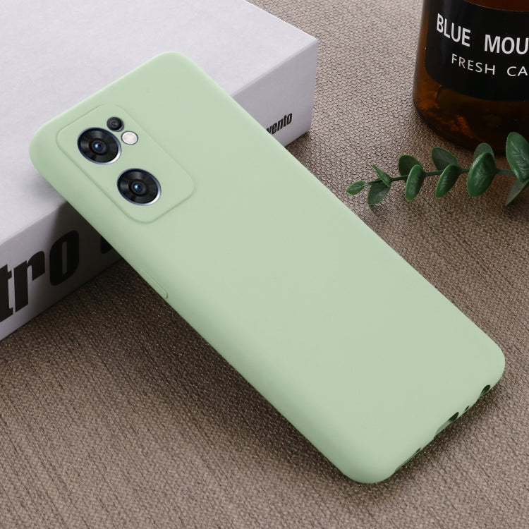 For OPPO Reno7 5G Global / Find X5 Lite Pure Color Liquid Silicone Shockproof Full Coverage Phone Case