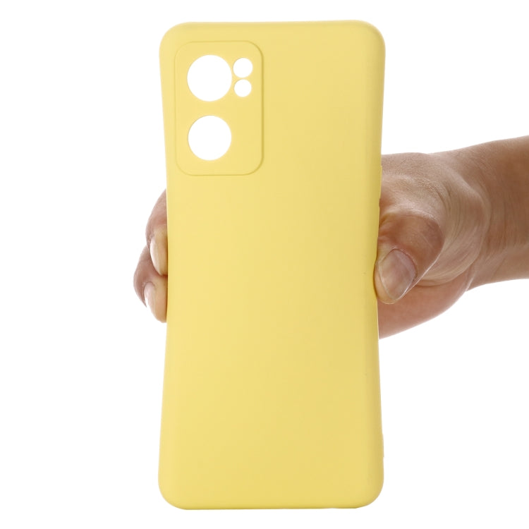 For OPPO Reno7 5G Global / Find X5 Lite Pure Color Liquid Silicone Shockproof Full Coverage Phone Case