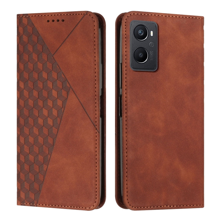For OPPO A96 5G/Reno 7 Z/OnePlus Nord N20 5G Diamond Splicing Skin Feel Magnetic Leather Phone Case