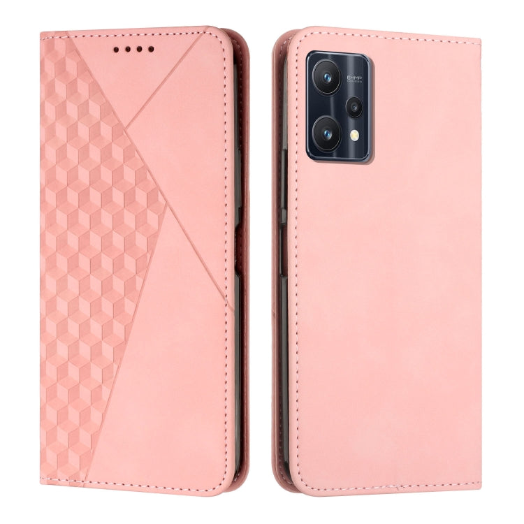 For OPPO Realme 9 Pro/Realme V25 Diamond Splicing Skin Feel Magnetic Leather Phone Case