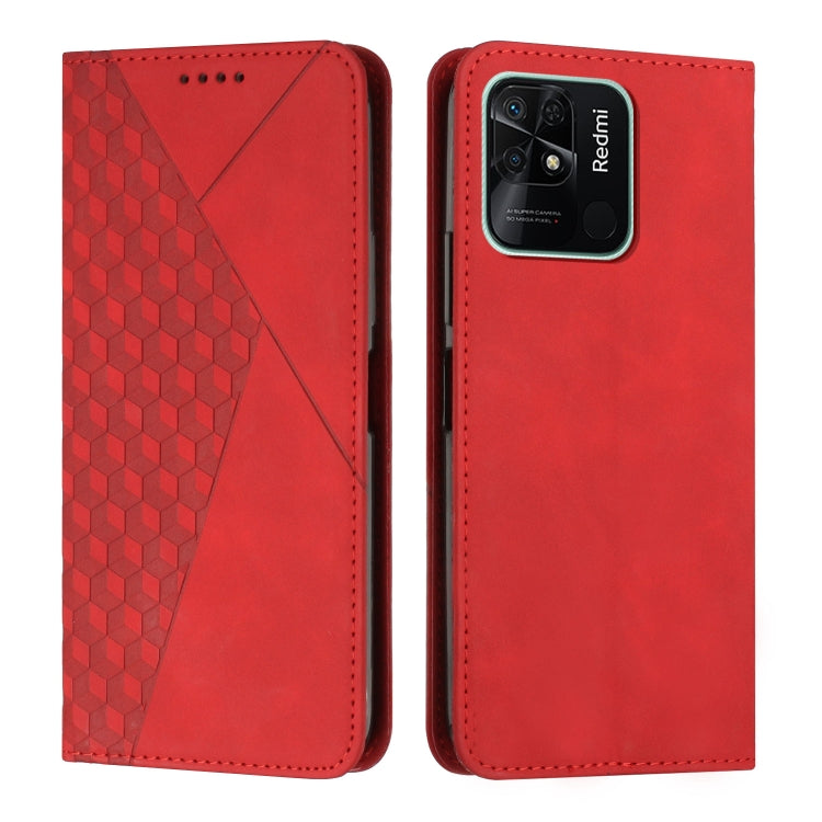 For Xiaomi Redmi 10C 4G Global/ Redmi 10 India Diamond Splicing Skin Feel Magnetic Leather Phone Case