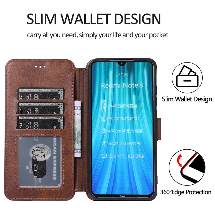 For Xiaomi Redmi Note 8 Shockproof PU + TPU Leather Phone Case