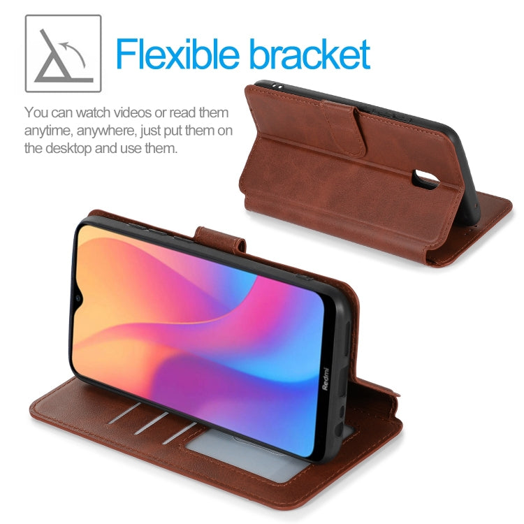 For Xiaomi Redmi 8A Shockproof PU + TPU Leather Phone Case