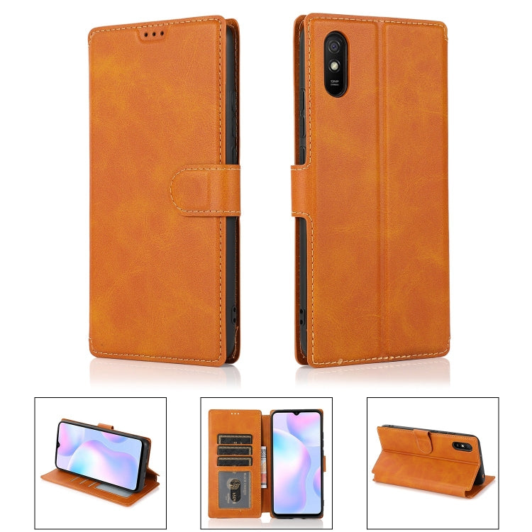 For Xiaomi Redmi 9A Shockproof PU + TPU Leather Phone Case