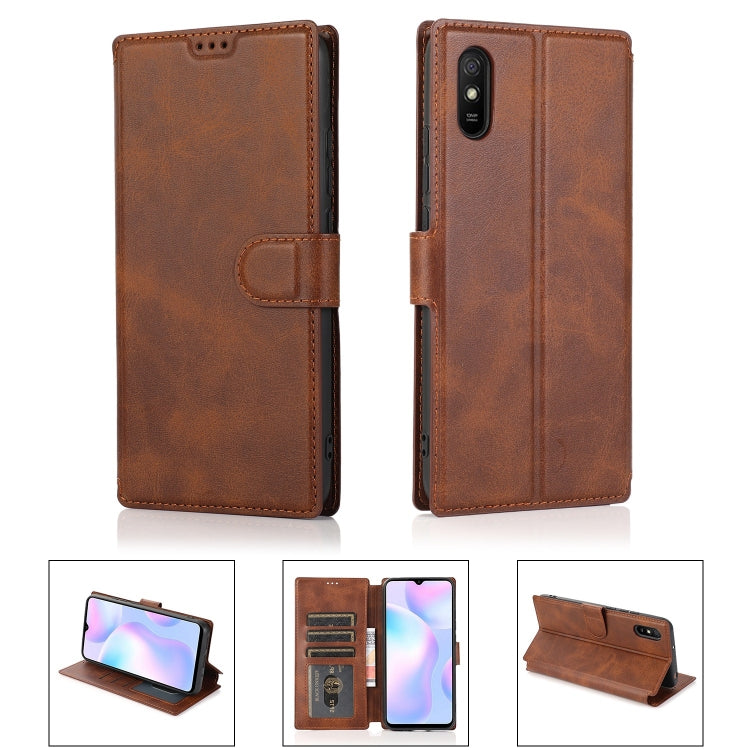 For Xiaomi Redmi 9A Shockproof PU + TPU Leather Phone Case