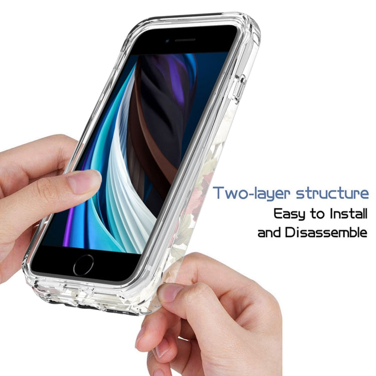 For iPhone SE 2022 / SE 2020 / 8 / 7 PC+TPU Transparent Painted Phone Case