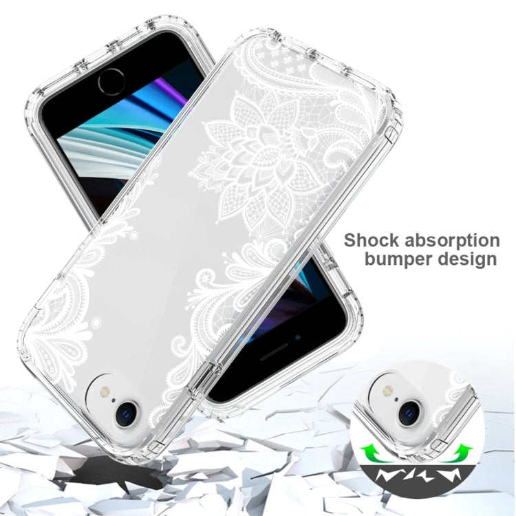 For iPhone SE 2022 / SE 2020 / 8 / 7 PC+TPU Transparent Painted Phone Case