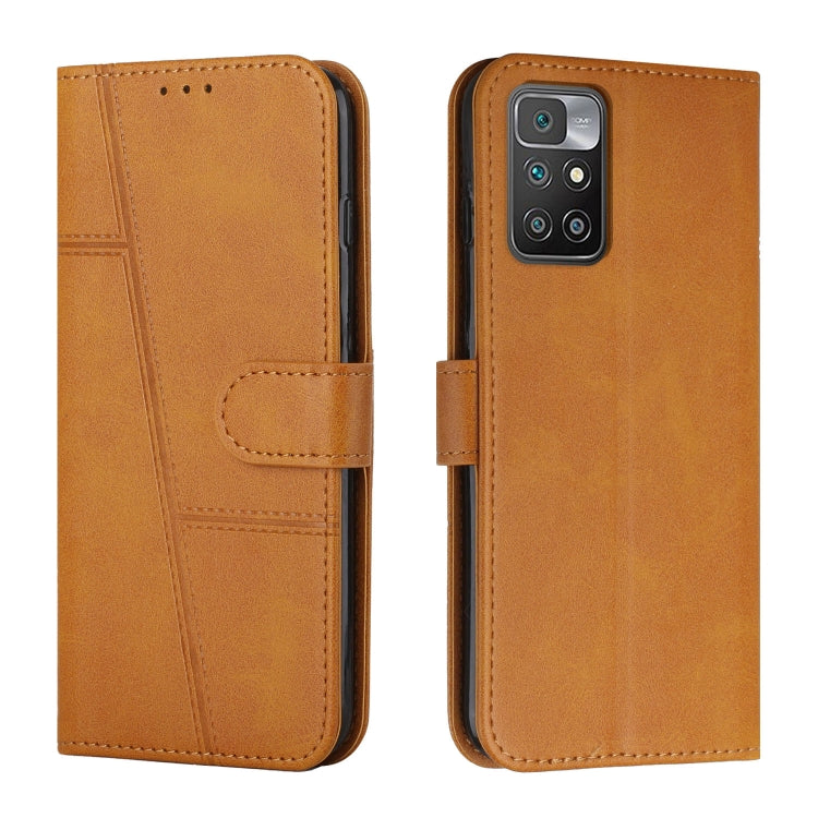 For Xiaomi Redmi 10 5G/Redmi Note 11E Stitching Calf Texture Buckle Leather Phone Case