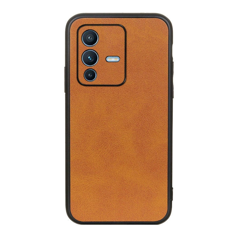 For vivo S12 Pro 5G/V23 Pro 5G Accurate Hole Two-color Calf Texture Shockproof Phone Case