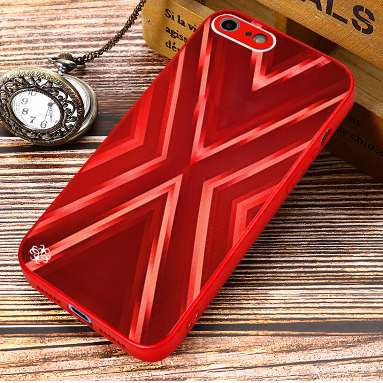 For iPhone SE 2022 / SE 2020 / 8 / 7 9XA Texture TPU + Tempered Glass Phone Case