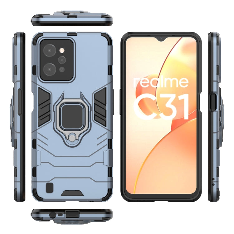 For OPPO Realme C31 Magnetic Ring Holder PC + TPU Phone Case