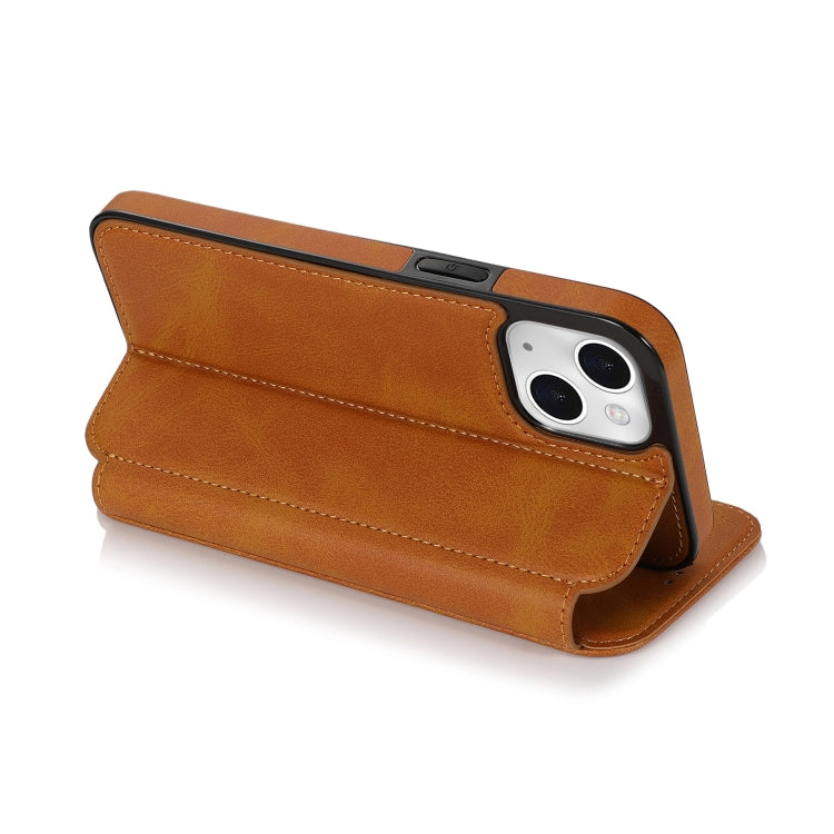 For iPhone 13 mini Knight Magnetic Suction Leather Phone Case