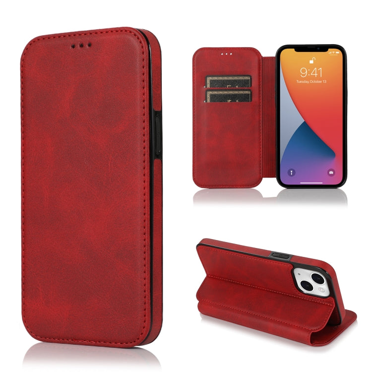 For iPhone 13 Knight Magnetic Suction Leather Phone Case