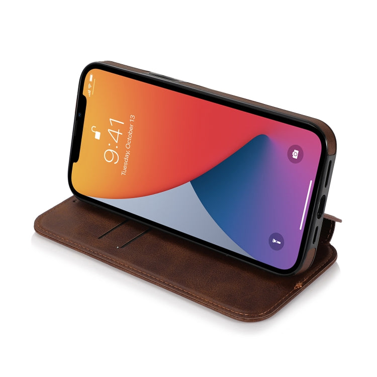 For iPhone 13 Knight Magnetic Suction Leather Phone Case