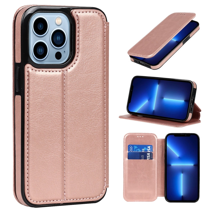 For iPhone 13 Pro Max Knight Magnetic Suction Leather Phone Case