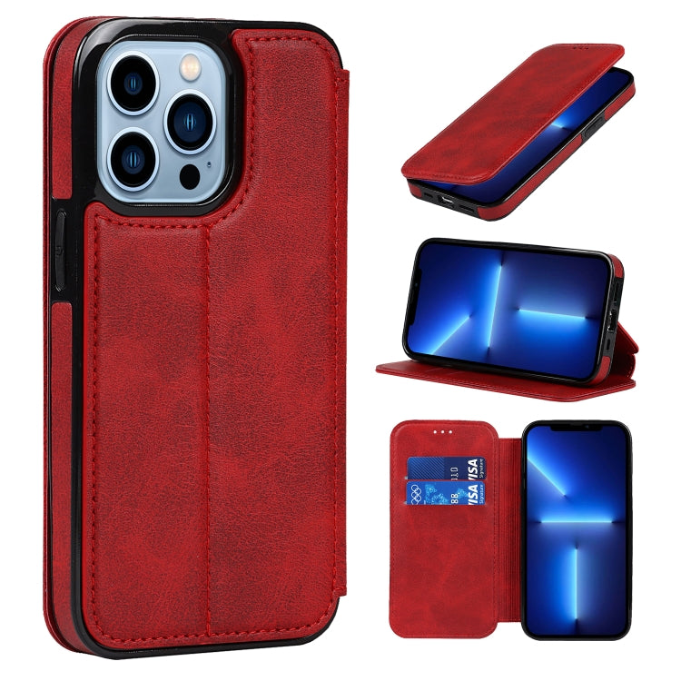 For iPhone 13 Pro Max Knight Magnetic Suction Leather Phone Case